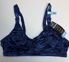 Bali Women's Double Support Spa Closure Wirefree Bra DF3372 In The Navy Blue 36C