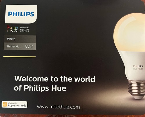 Philips Hue White Starter Kit – 2 LED Smart Bulbs + Hue Bridge