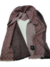 Gucci Scarf Shawl Stole Wrap Lana wool made in italy GG Logo for men and women