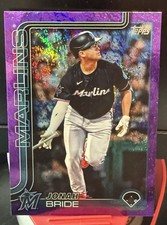 2025 Topps Series 2 Jonah Bride Purple Holofoil SP /250 #585 Miami Marlins