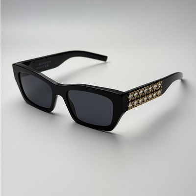 BRAND NEW Givenchy Sunglasses GV40077I 01A Shiny Black and Studs/Grey Women