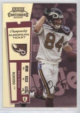 2000 Playoff Contenders European Championship Ticket 69/100 Jeff Ogden Auto 0b2