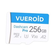256GB Dashcam Pro microSD Card with Reader Adapter, VUEROID 256GB microSD Card