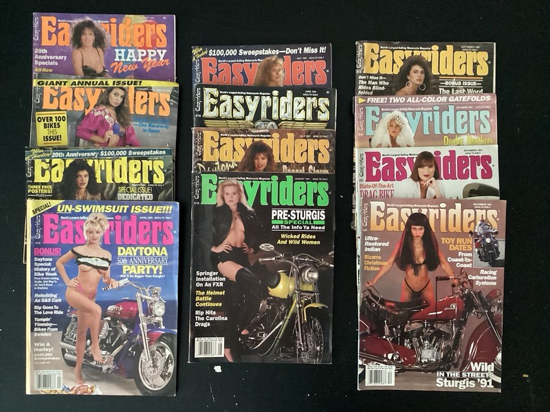 1991 Full Year EASY RIDER MAGAZINES