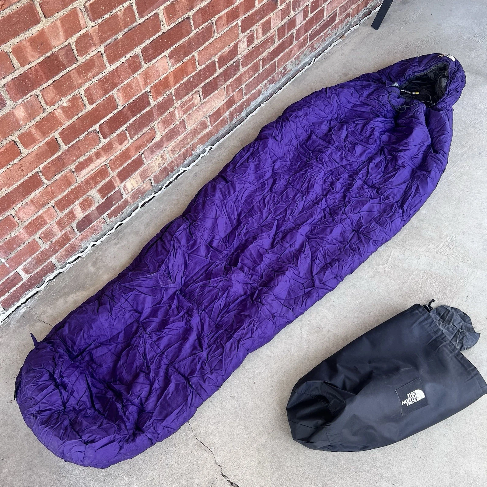 North Face Polarguard 86” Sleeping Bag Purple Mummy Rated For 20F Furnace Kiln