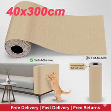 Self-Adhesive Cat Scratch Mat Sofa Protector 3M Large Trimmable Carpet Pad