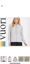 Vuori Outdoor Trainer Shell Hooded Zip Jacket Sz S Womens Grey Performance VW501