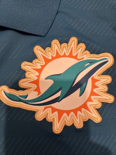 Nike Dri Fit NFL On Field Miami Dolphins Polo Shirt Men Chest Pocket Embroider - Picture 2 of 8