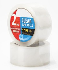 Box Sealing Tape, 2Pack, 60Yards, Clear, 2In Wide, For Shipping