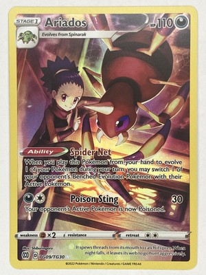 Ariados NM Trainer Gallery Brilliant Stars TG09/TG30 Pokemon TCG Holo