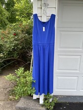 NWT Talbots Pretty Royal Blue Sleeveless Maxi Dress 2X 18W 20W