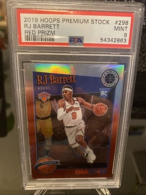 2019-20 Panini NBA HOOPS - RJ Barrett #298 red prizm - PSA 9 