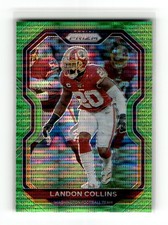 Landon Collins 2020 Panini Prizm #184 Redskins Commanders Neon Green Pulsar