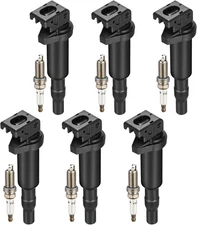 6x Ignition Coil & Spark Plugs Pack For 06-13 BMW 330xi 328i 530xi 528i X3 UF592