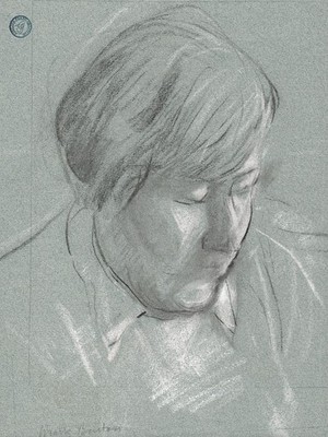 Frank Griffith (1889-1979) Kohlezeichnung - Porträt einer Dame
