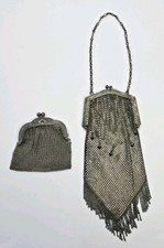 Vintage Lot Of 2 Chainmail Mesh Coin Purses