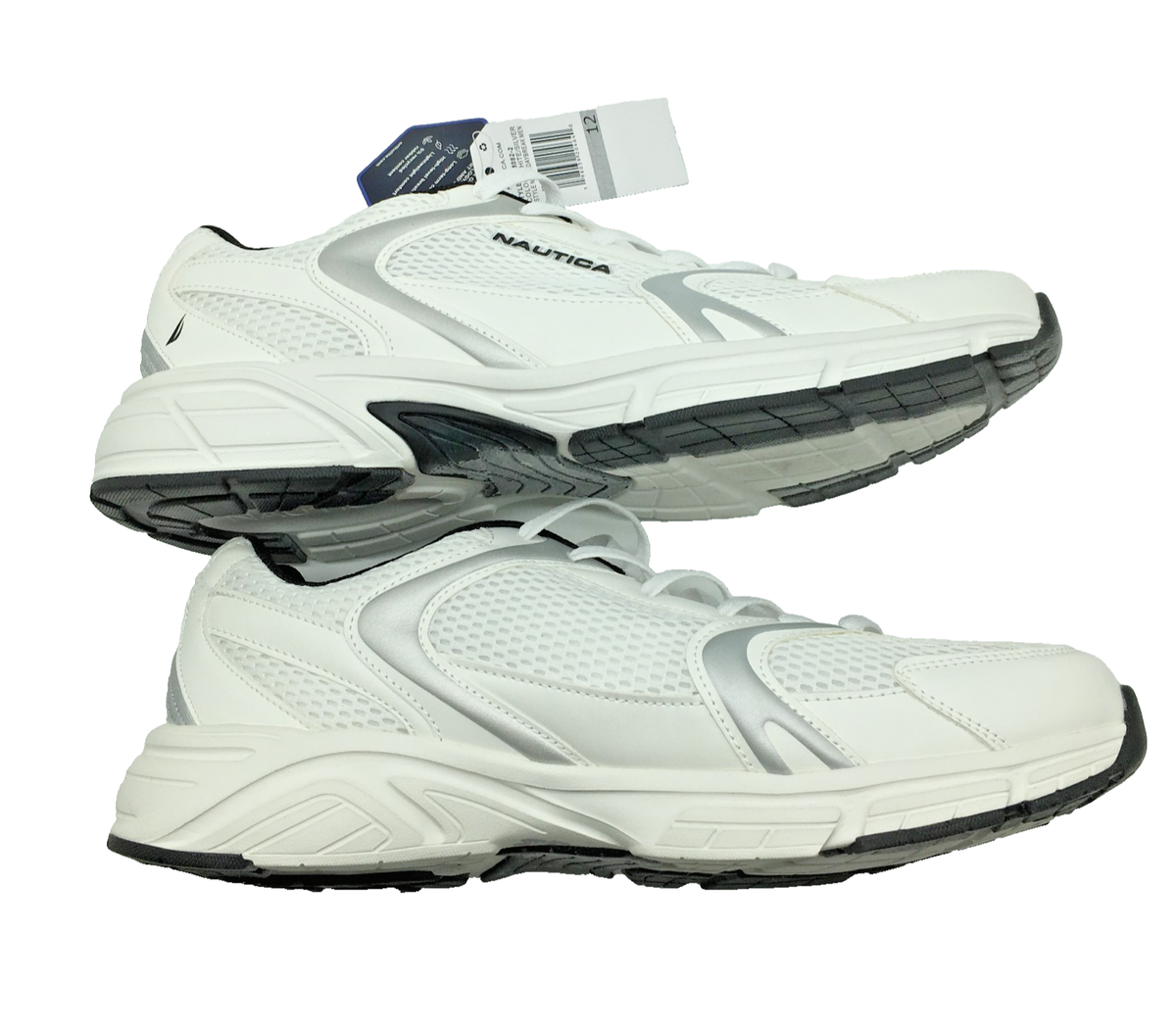 New Nautica Ortholite Men Size 12 Daybreak White/Silver KM082-2