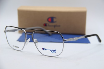 #ad NEW CHAMPION O GRAM C02 SILVER BLACK AUTHENTIC FRAMES EYEGLASSES 56 15 $78.00