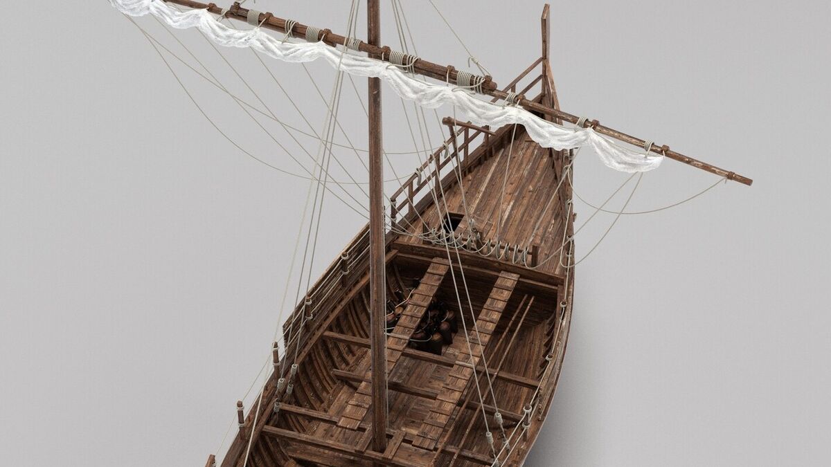 Trade Boat Kyrenia - Greek Ancient 1:48 (13.7'') Wooden Trade Boat Kyrenia - Greek Ancient 1:48 (13.7'') Wooden