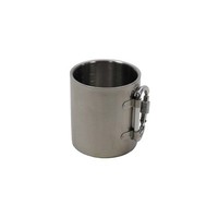 Outdoor Tasse Edelstahl Karabiner Doppelwandig 300 Ml Kaffee Becher Camping Neu