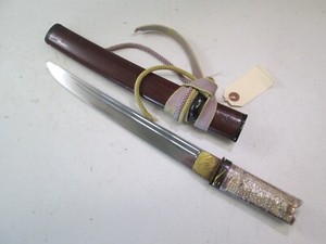 OLD SAMURAI JAPANESE DAGGER TANTO SWORD & SCABBARD SIGNED BLADE #K278