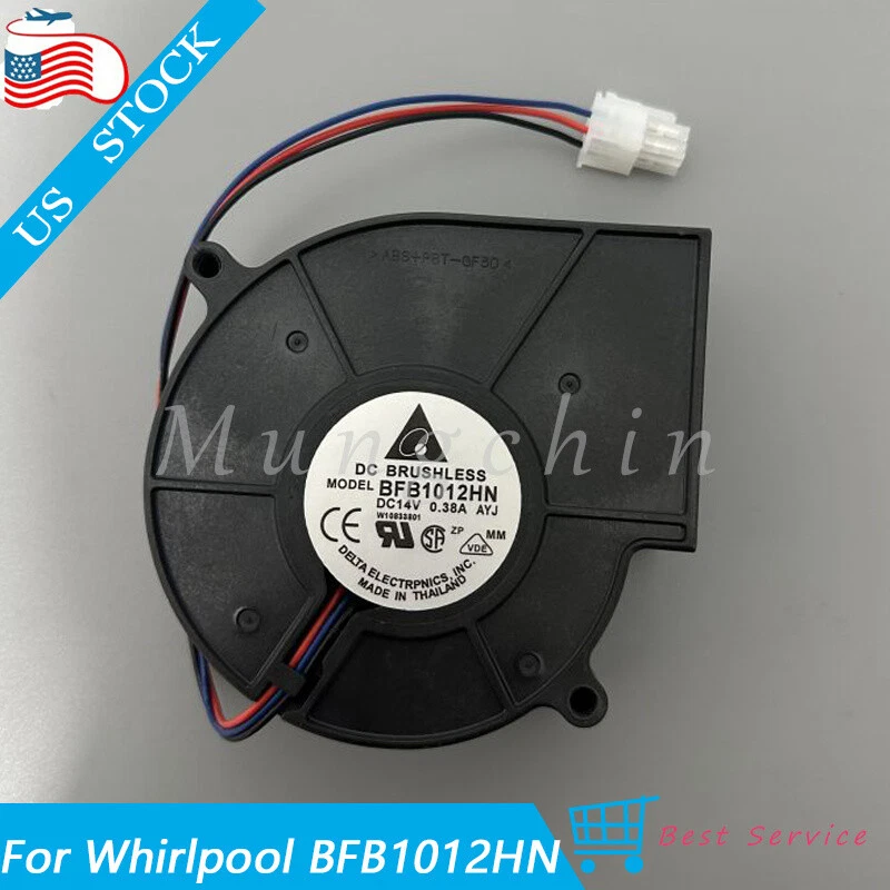 NEW For Whirlpool BFB1012HN W10846539 Icebox Fan Motor DC14V 0.38A  