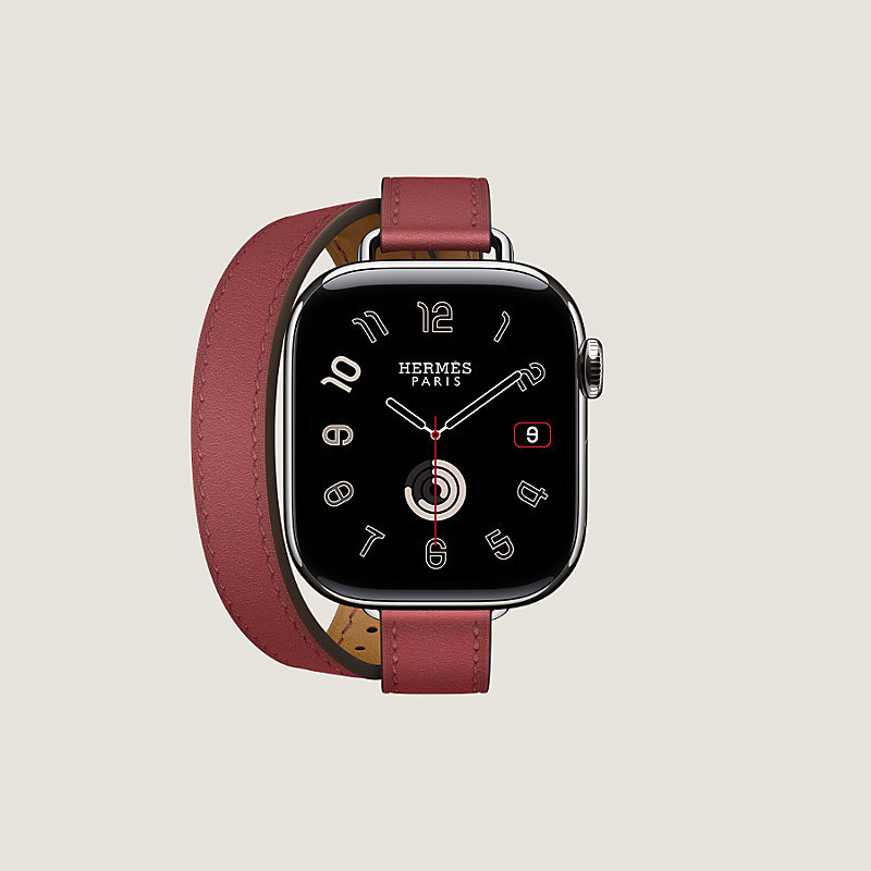 Hermes Apple Watch Double Tour Rouge H Attel41mm 40mm 42mm  display picture 2