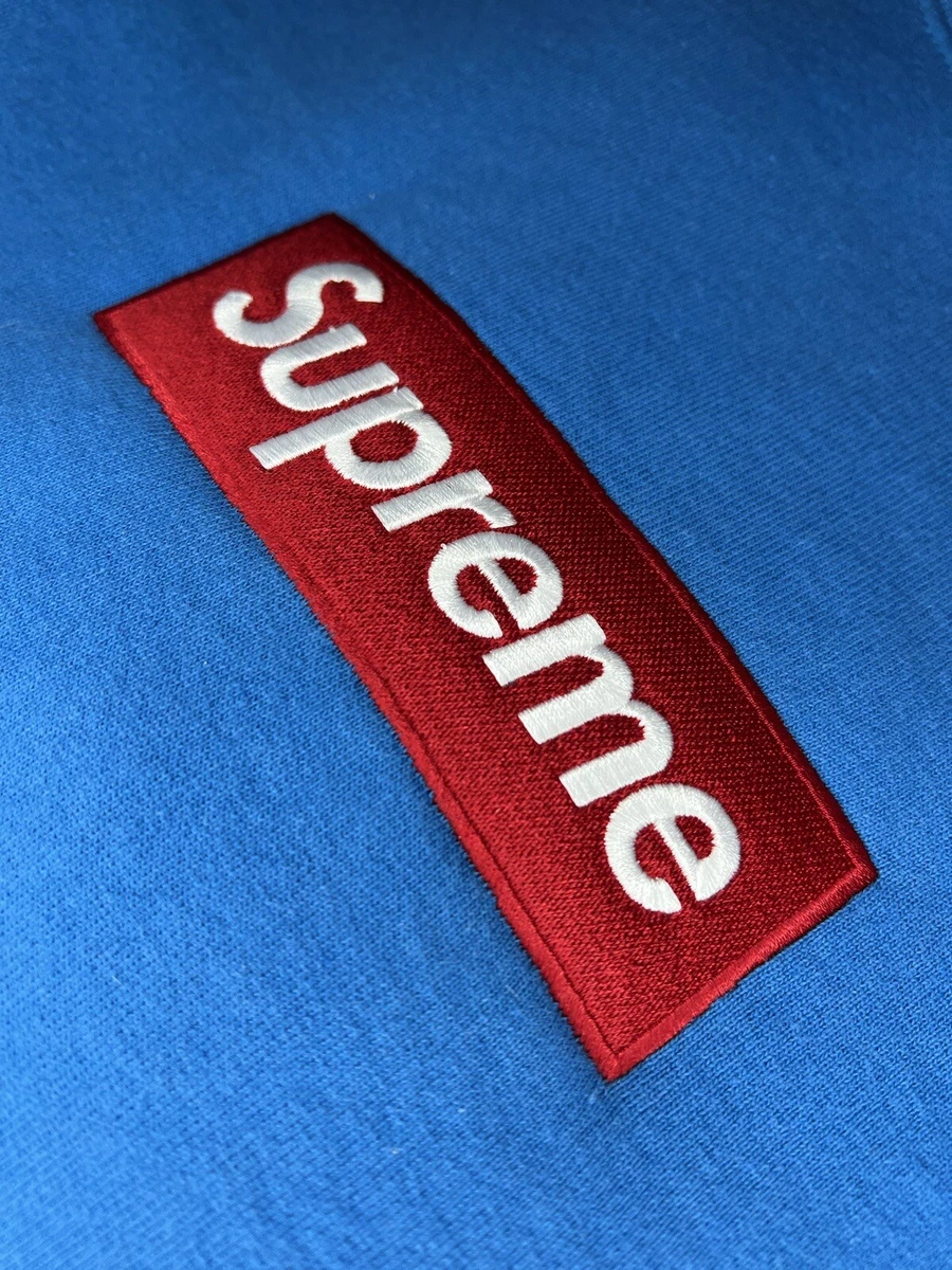 Blue on red box logo hotsell