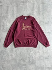Vintage 80s Screen Stars London England Embroidered Crewneck Sweatshirt Red XL