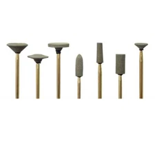BesQual ZIR-DKIT Zirconia Diamond Abrasive Stones Kit, 7 Shapes/Kit. HP shank