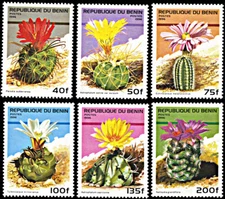 Benin Cactus Flowers - Flora Scott 871 - 876 Mint NH Complete 1996 Set