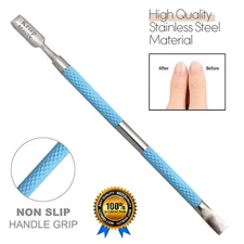 STAINLESS STEEL CUTICLE PUSHER MANICURE PEDICURE NAIL CARE ART TOOL DUAL SIDED