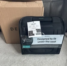 DELSEY Paris Helium DLX Softside Luggage Upright Under-Seater Carry on 15" Black