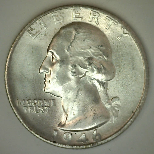 1946 S Washington Silver Quarter 25c US Coin Uncirculated San Francisco