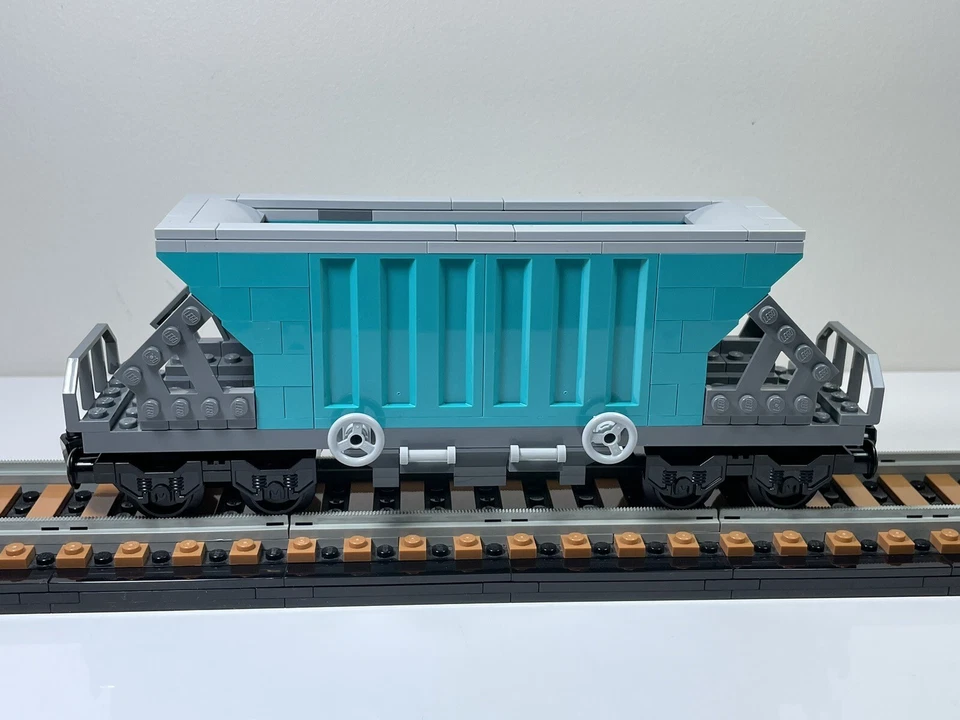 LEGO MOC vagón de carbón vagón de tren 12V 9V trenes urbanos Foto 2 de 4