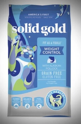 AMERICAN JOURNEY Solid Gold Weight Control Grain Free Dry Cat Food (SAMPLE 8 OZ), Alaska Pollock