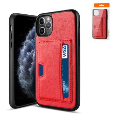 APPLE IPHONE 11 PRO MAX Card Pocket Case In Red By Reiko