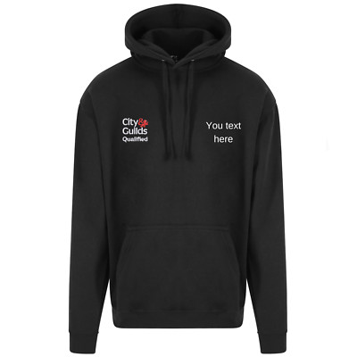 City & Guilds Embroidered Hoodie personalised with your company name or text.