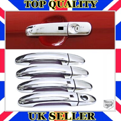 Chrome Door Handle Cover Keyless 4 door S.STEEL For Ford S-MAX MK1 2006 to 2014