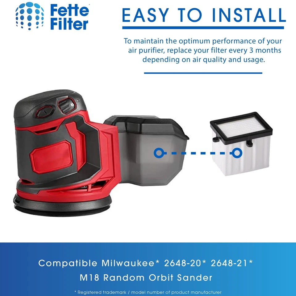 Filter M18 Sander Filter Compatible with Milwaukee 2648-20, 2648-21 - Image 4 of 4