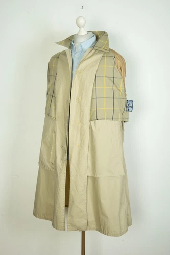 Burberrys Belted Beige/Green Men's Trench Coat Jacket Genuine Superb Size 50 image 13