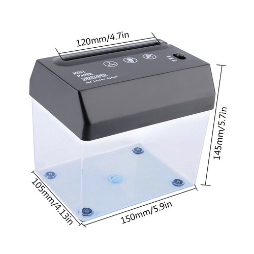 Aktenvernichter Shredder Cross Cut Papierschredder Mini Partikelschnitt Papier - Bild 12 von 12