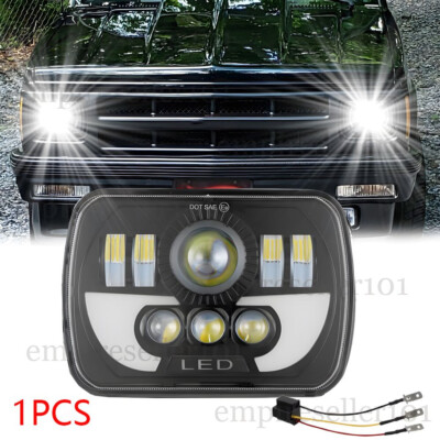 DOT 5x7'' 7x6 Inch LED Headlight High Low Sealed Beam DRL H4 For Chevy S10 Blazer