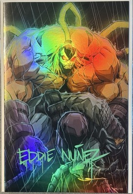 ABSOLUTE BANE VS ABSOLUTE BATMAN SKETCHBOOK FOIL SIGNED  DRIP  EDDIE NUNEZ 5/10