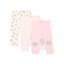 Disney Baby Minnie Mouse 3-Pack Jogger Pants Infant 0-3M 3-6M Cotton NWT