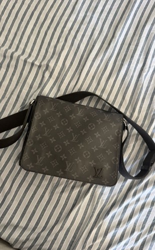Louis Vuitton Monogram Eclipse District PM Messenger Crossbody Black