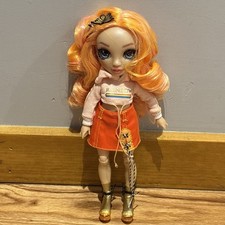 Rainbow High Series 1 Poppy Rowan Articulated Doll Orange Hair Butterfly Clips.