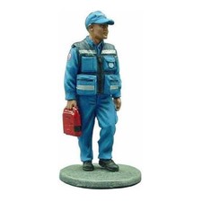 BOM123 Portugal 2003 tin Lead Firefighter Fireman Figure DelPrado 1:32