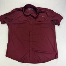 Ariat VentTEK Outbound Short Sleeve Button Up Shirt Burgundy XXL