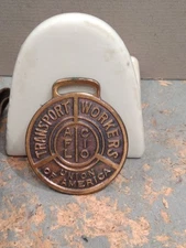 Old Watch Fob transport workers union afl cio , Union Stamped On Back 